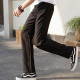 Linen Pants Straight Leg Pants Spring Summer Casual Pants Trendy Loose Straight