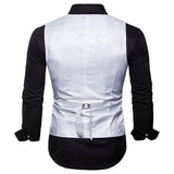 Mens Dress Vests Men's Vest Casual Jacket Business Waistcoat Fashion Men's Casual Printing