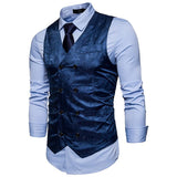 Mens Dress Vests Men's Vest Casual Jacket Business Waistcoat Fashion Men's Casual Printing