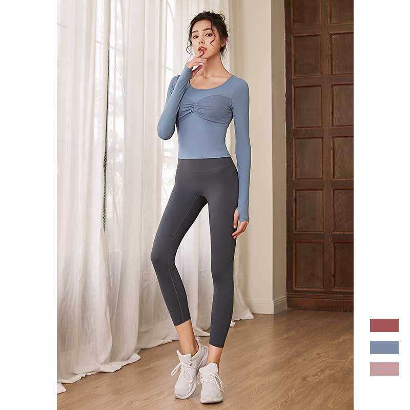 Moisture Wicking Shirts Yoga Clothes Fall/Winter Quick Drying Clothes Suit for Women