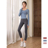 Moisture Wicking Shirts Yoga Clothes Fall/Winter Quick Drying Clothes Suit for Women