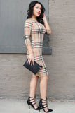 Plaid Sexy Tight dress