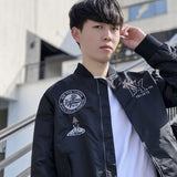 Yankees Letter Jacket Loose Casual Sports Baseball Uniform Men's and Women's Jacket Army Green