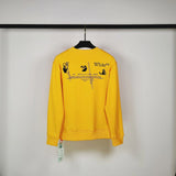 Off White Sweatshirts Long Sleeve round Neck Sweater Winter Ow Log Worker D Three-Dimensional Effect
