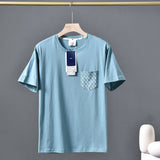 Yankees Summer Couple Loose Embroidered Short Sleeve T-shirt