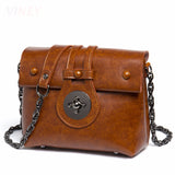 The Teacher Tote Shoulder Bag All-Match Women Messenger Bag Fashion Chain Small Square Bag Genuine Leather Women's Bag