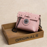 The Teacher Tote Shoulder Bag All-Match Women Messenger Bag Fashion Chain Small Square Bag Genuine Leather Women's Bag