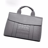 The Teacher Tote Genuine Leather Alligator Print Handbag Large Capacity Ladies Bag Crossbody Shoulder Bag for Women