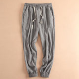 Linen Pants Straight Leg Pants Drawstring Lightweight Elastic Beach Pants Casual Loose plus Size Elastic Sweatpants