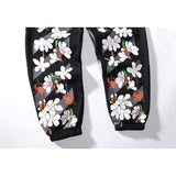 Off White Winter Pants Spring and Autumn Off Peach Blossom Spider Pattern Men's and Women's Casual Pants