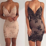 Homecoming Dresses Sexy Strap Backless Sequins Dress Summer Women's Clothing