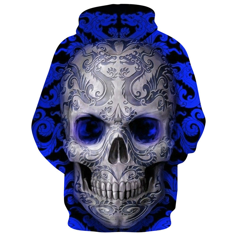 Skull Hoodie Skull 3D Printed Loose Large Size Hooded Sweater