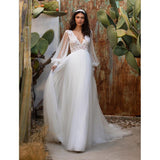 Women Lace Wedding Dress Wedding Dress Sexy Backless Sleeve Wedding Dress