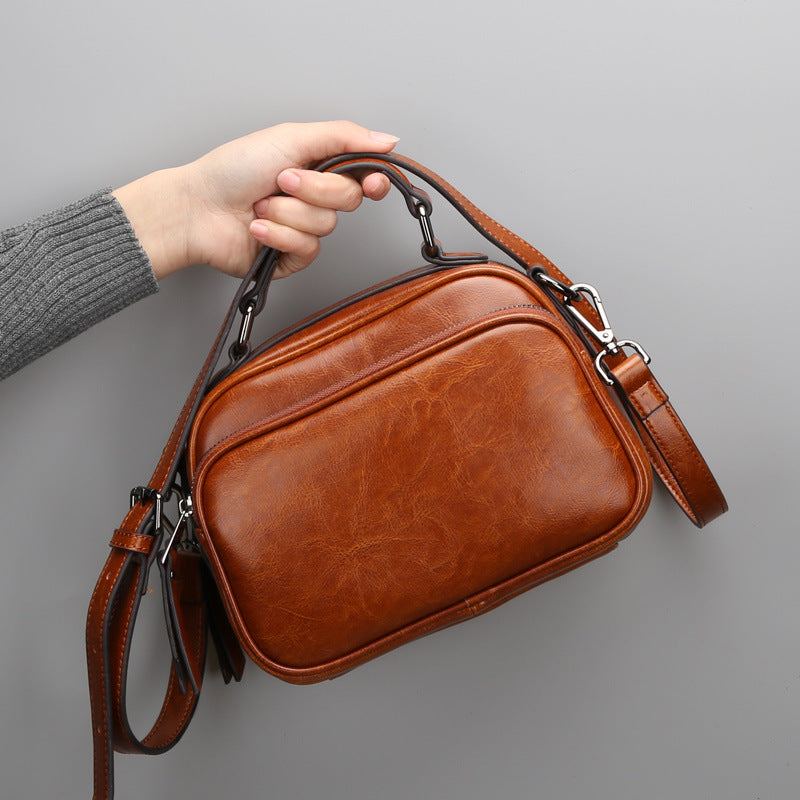 The Teacher Tote Genuine Leather Women's Shoulder Bag Casual Versatile Handbag Messenger Bag Women's Bag