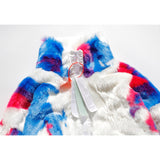 Off White Winter Coat Autumn and Winter Men's and Women's Loose Tie-Dyed Couple's Coat