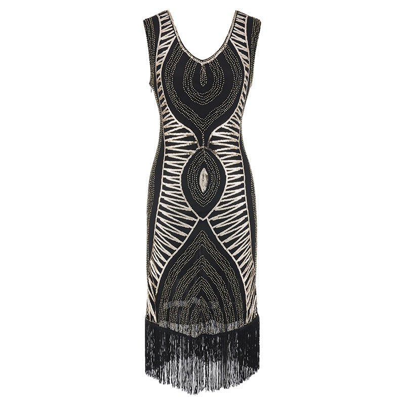 The Great Gatsby Dress Attire Retro Style Handmade Beaded Sequins