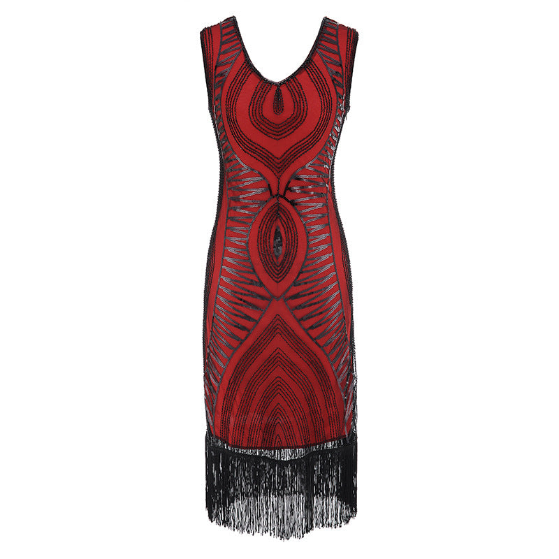 The Great Gatsby Dress Attire Retro Style Handmade Beaded Sequins