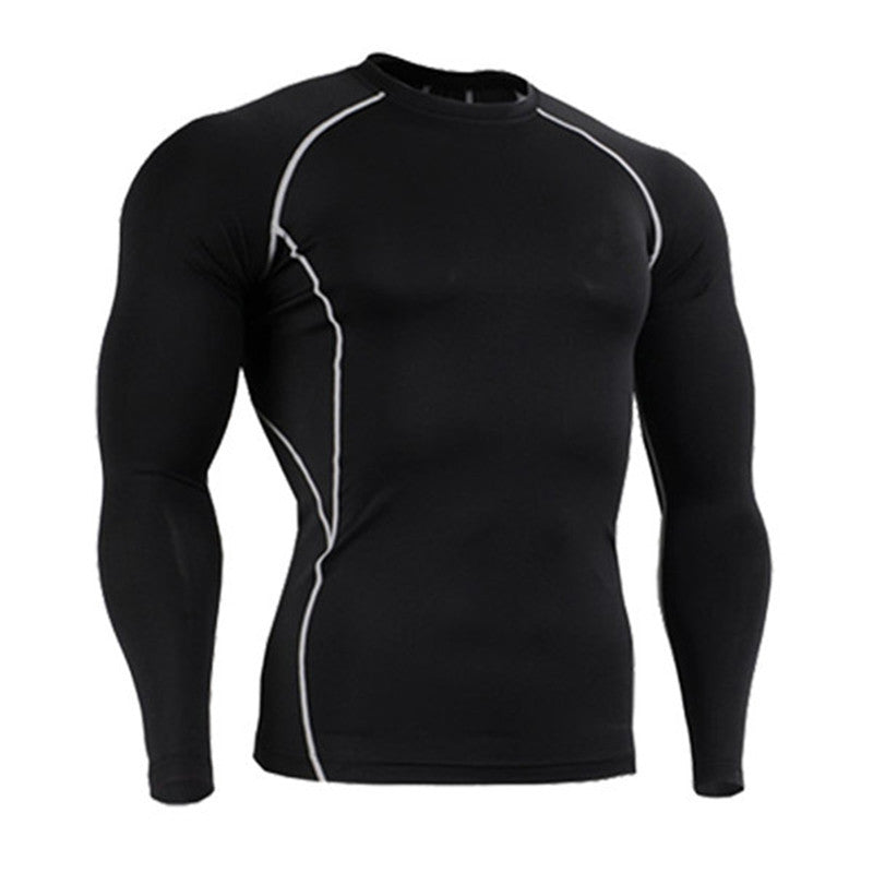 Moisture Wicking Shirts Men's Fitness Sports Running Tight Clothes T-shirt Quick Drying Clothes Long-Sleeved Shirt