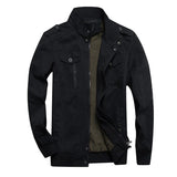 Men Fit Bomber Jacket Windbreaker Moto Street Coat for men Spring and Autumn Casual plus Size Coat Cotton