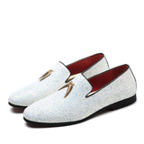 Indo Western Shoes Casual Leather Shoes Fashionable Bright Leather Men's Shoes Peas Shoes