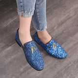 Indo Western Shoes Casual Leather Shoes Fashionable Bright Leather Men's Shoes Peas Shoes