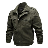 Men Fit Bomber Jacket Windbreaker Moto Street Coat for men Spring and Autumn Casual plus Size Coat Cotton Epaulet Air Force One for men Jacket