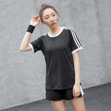 Moisture Wicking Shirts Sports Short-Sleeved T-shirt Women's round Neck