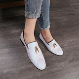 Indo Western Shoes Casual Leather Shoes Fashionable Bright Leather Men's Shoes Peas Shoes