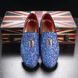 Indo Western Shoes Casual Leather Shoes Fashionable Bright Leather Men's Shoes Peas Shoes