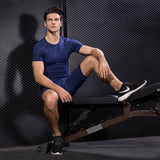 Moisture Wicking Shirts Men's Short Sleeve Fitness Sports Running Training Wear Stretch Quick Drying Clothes
