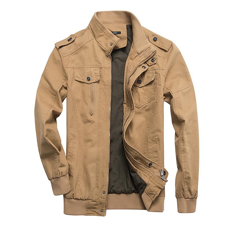 Men Fit Bomber Jacket Windbreaker Moto Street Coat for men Spring and Autumn Casual plus Size Coat Cotton