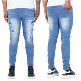 Stacking Jeans Slim Trouser Skinny Jean Fashionable Trendy Skinny Men's Jeans Large Size Retro Sports Trousers