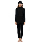 Burkini Muslim Swimwear Solid Color Four-Piece Fashion Conservative Swimsuit for Women