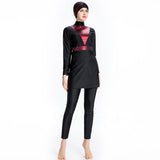 Burkini Muslim Swimwear Sequin Stitching Slim Three-Piece Split Beachwear