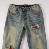 Amiri Jeans Casual Hip Hop Wash Splash-Ink Painted Slim Jeans Casual Fashionable 6552