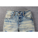 Amiri Jeans Casual Hip Hop Wash Splash-Ink Painted Slim Jeans Casual 837