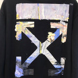 Off White Hoodie Spring and Autumn Retro Sports Men's Sweater Owt