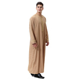 Mens Thobes Men's Printed Zipped round Neck Robe