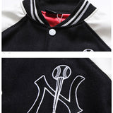 Yankee Letterman Jacket Outfit Senior Jackets Varsity Baseball College Coat Mlbny Baseball Uniform Jacket Loose plus Size Casual