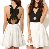 Homecoming Dresses Women's Strap Exposed Back Bow Dress