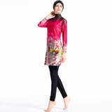 Burkini Muslim Swimwear Printed Swimsuit Conservative Swimwear