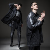 Cotton Solid Men's Denim Trucker Jacket Mens Spring Autumn Casual Slim Fit Bomber Jackets Denim Windbreaker