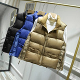 Women Winter Coats Puffer down Vest Autumn and Winter Women's Warm Short Thick down Vest Coat