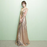 Homecoming Dresses Banquet Evening Dress Women Sequined Noble Elegant Host Dress