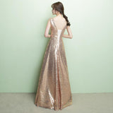 Homecoming Dresses Banquet Evening Dress Women Sequined Noble Elegant Host Dress