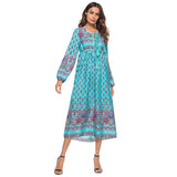 Beth Dutton Bohemian Dress Winter Autumn Midi Dresses Tassel Irregular Pattern Print Sexy Dress