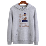 Slogan Graphic Hoodie Men's Pullover Coat Hooded Terry Cartoon Print Sweatshirt