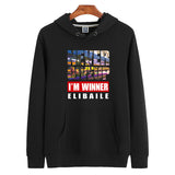 Slogan Graphic Hoodie Cotton Hooded Elastic Print