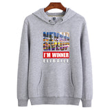Slogan Graphic Hoodie Cotton Hooded Elastic Print