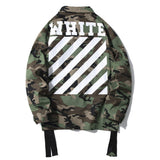 Off White Jacket Long Sleeve Autumn Shirt Autumn and Winter Ow Camouflage Embroidered Badge Jacket Men's Business Shirt Loose